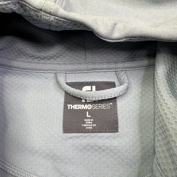 FootJoy Tempo Series Mens Blue Full Zip Mixed Texture Chill-Out Hoodie Size L - Picture 10 of 16